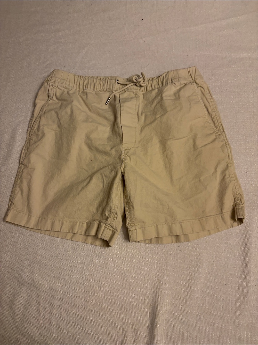 American Eagle Outfitters Men's Light Beige Drawstring Shorts